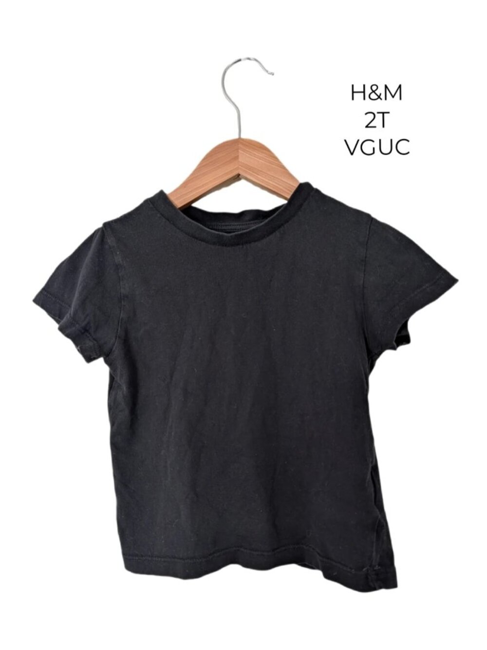 H&M Simple Black T-Shirt 2T Kids Clothes